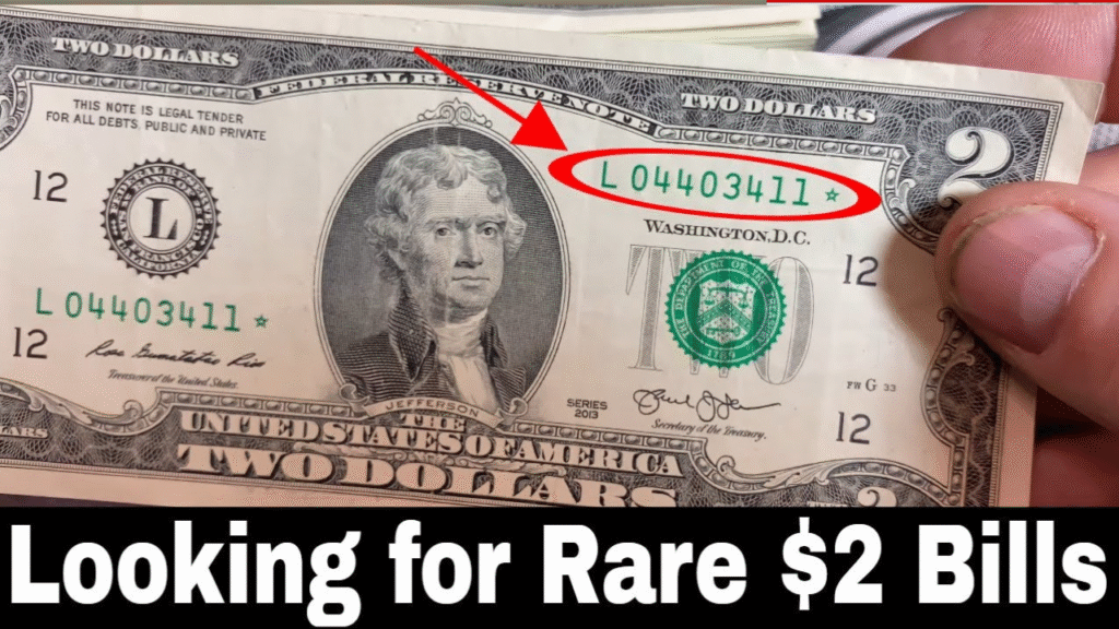 2017 $2 note with a rare for sale